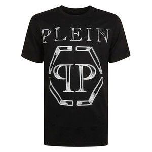 Philipp Plein Graphic-Embellished Black T-Shirt With Relaxed Silhouette - NWT